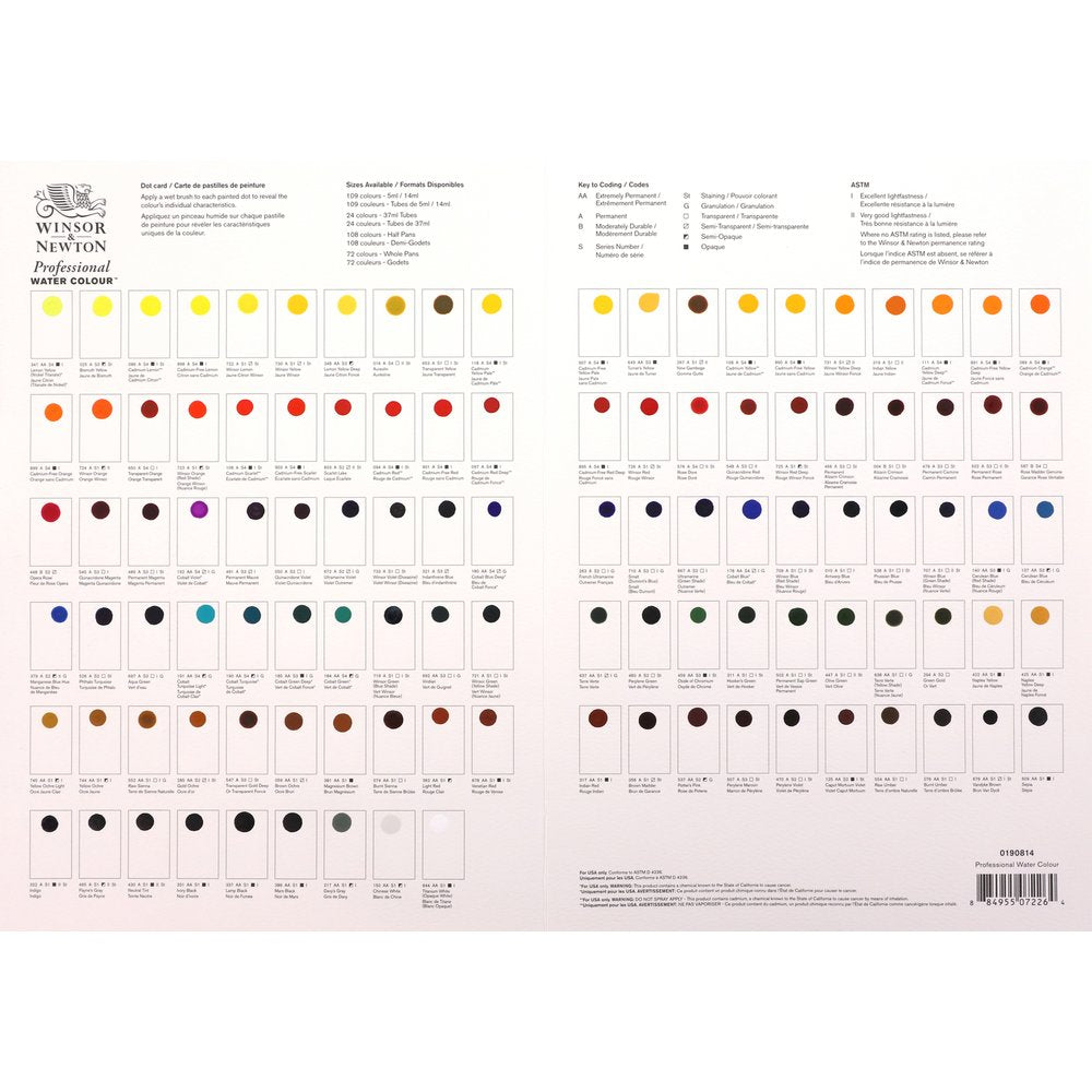Winsor And Newton Color Chart Winsor & Newton Watercolour Markers 36