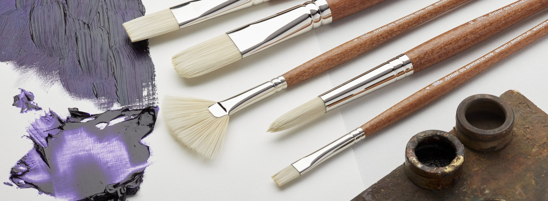 Artists' Oil Synthetic Hog Brushes