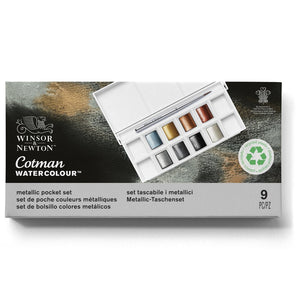 Cotman Watercolour 8 Half Pan Metallic Pocket Set