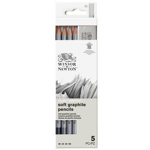 Studio Collection Graphite Pencil Soft x5 With Eraser Blister Set
