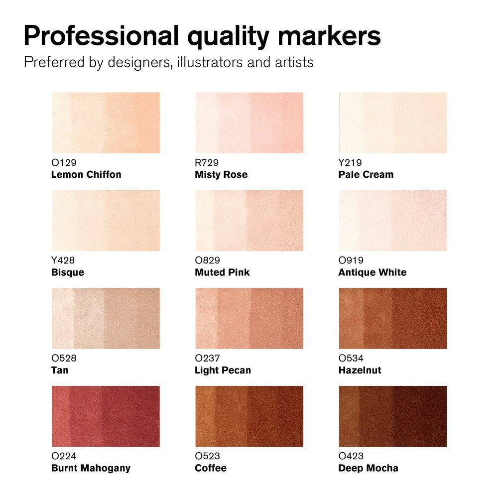 Promarker 12 Skin Tones Set – Winsor & Newton NA