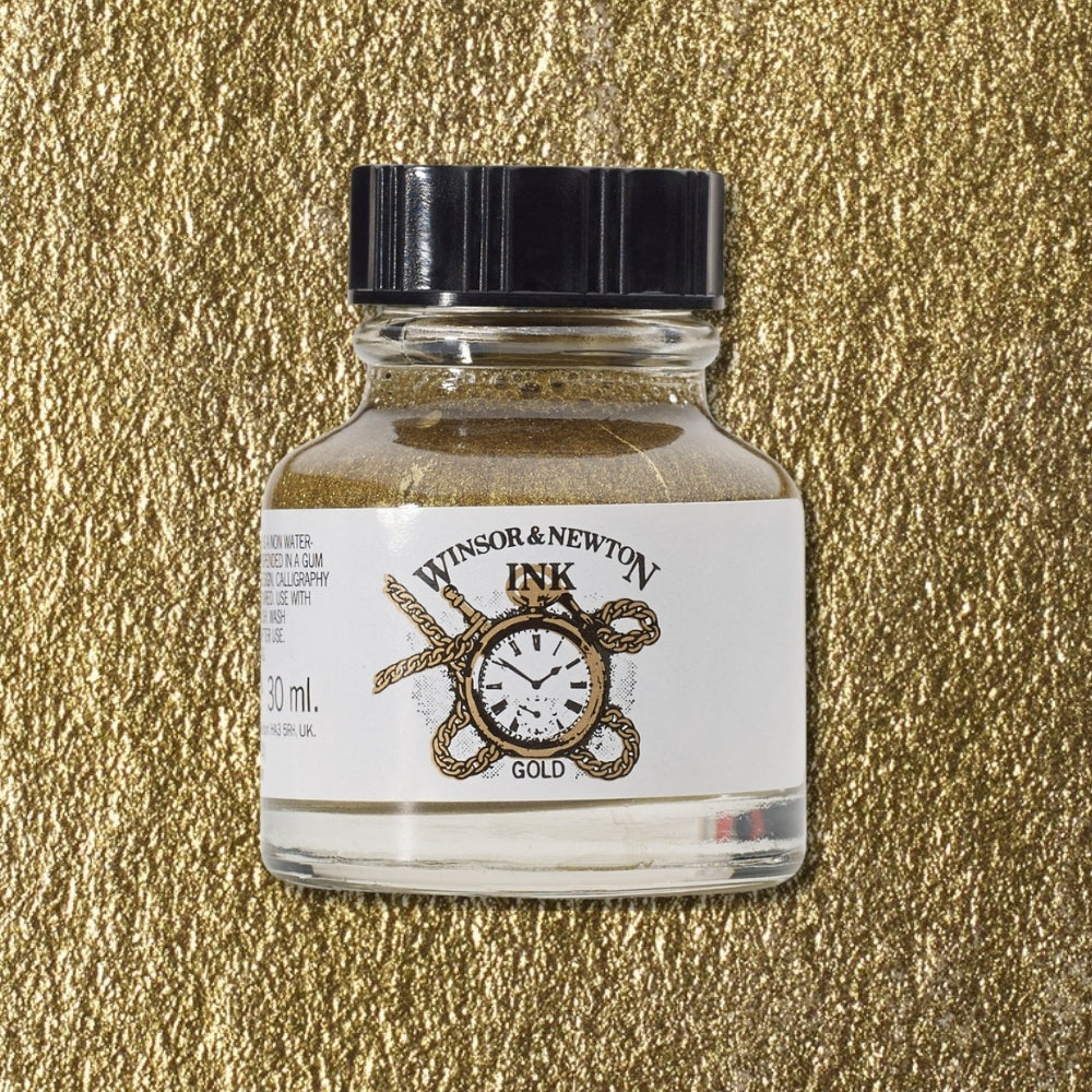 Aussie Gold Ink Drawing Ink - Gold – Winsor & Newton NA