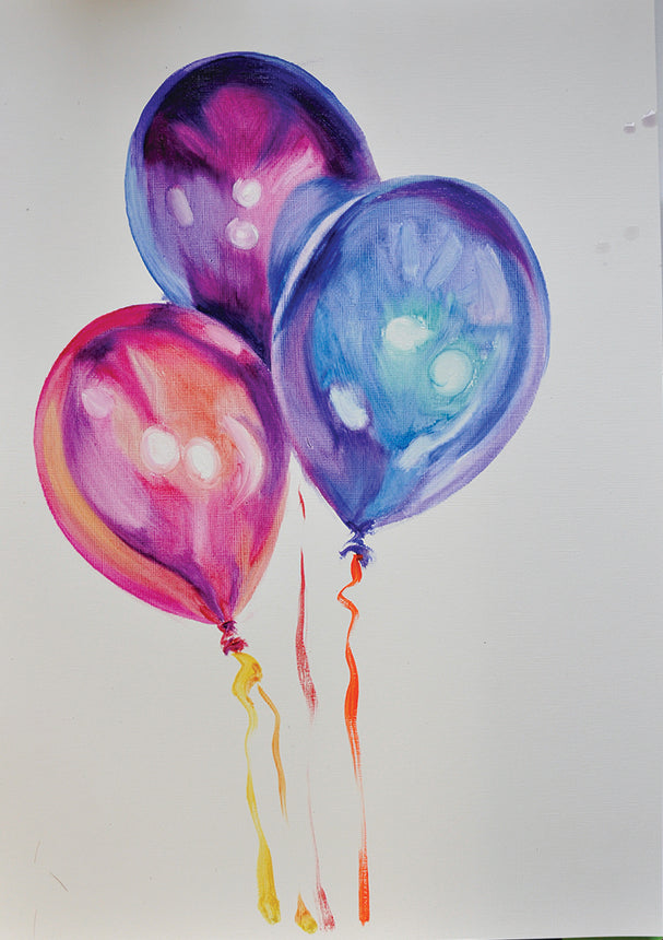 Exaggerating colours and adding Artists' Gloss Varnish for shiny finish