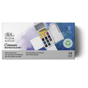 Cotman Watercolours Field Pocket Set - 12 Half Pans